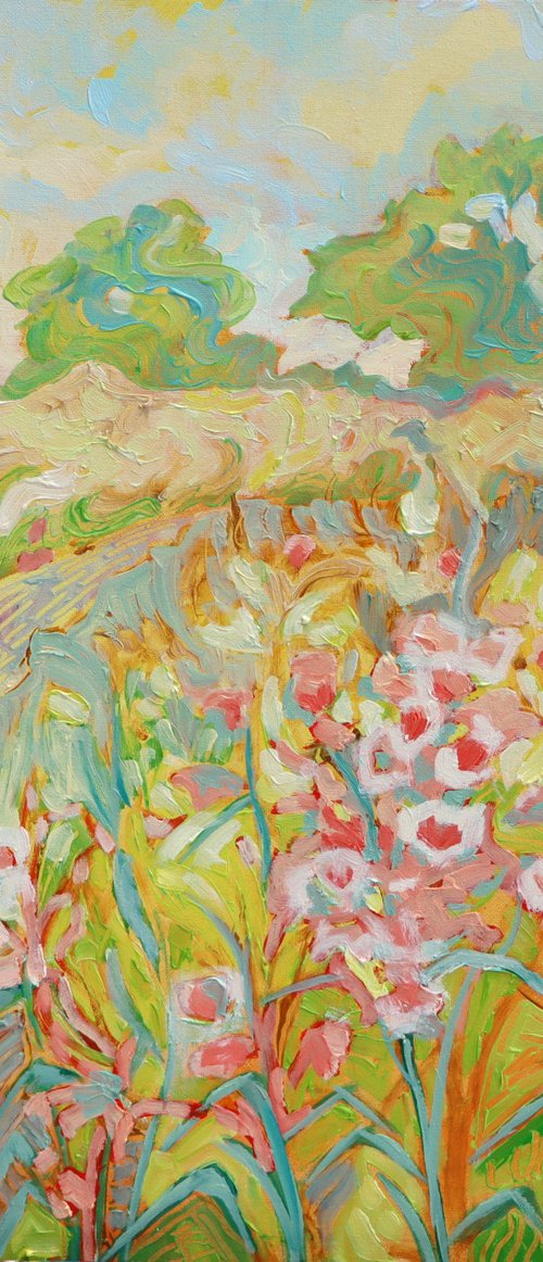 Wildflower Meadow Landscape by Mary Kemp