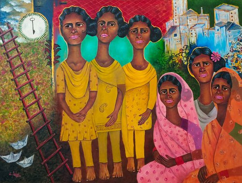 Group of Ladies by Nilofar Ansari