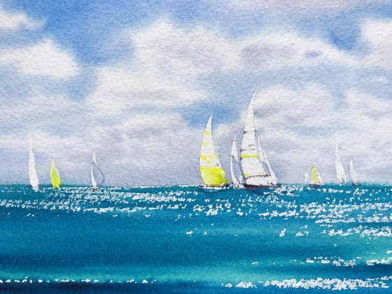 Yachts at sea #12