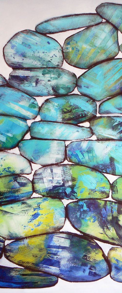 Turquoise Cairn by Carolynne Coulson