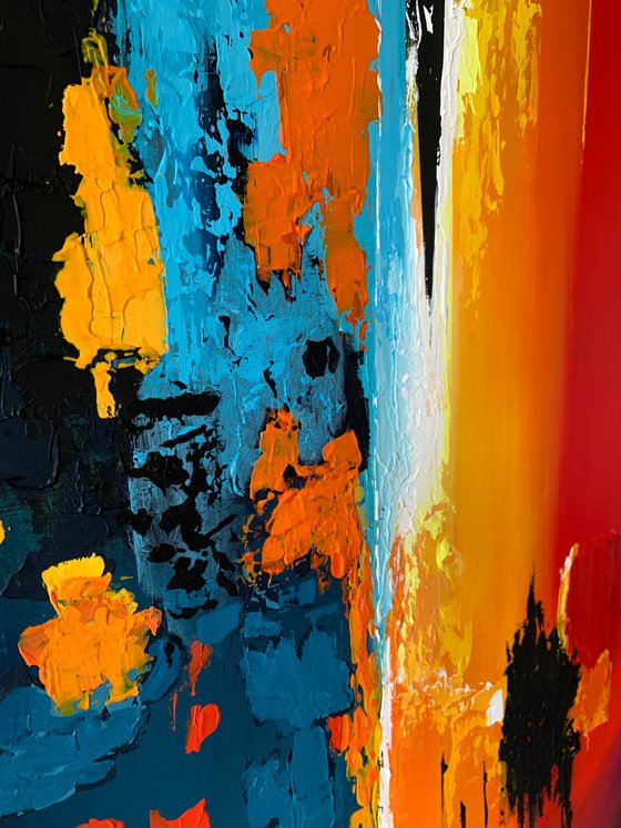 Vibrant Red black modern