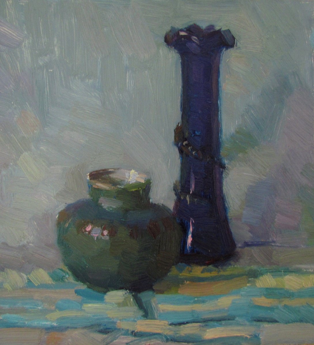 Blue still life by Viktoriia Pidvarchan