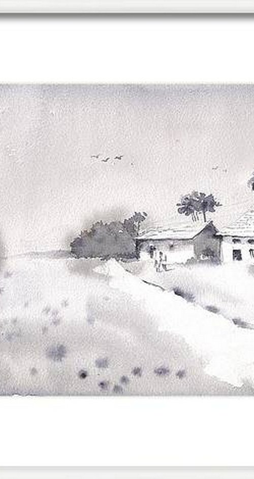 Indian Winter landscape by Asha Shenoy