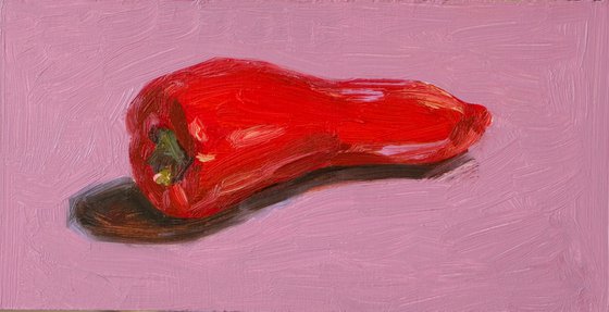 gift for food lovers: modern diptych, still life of peppers