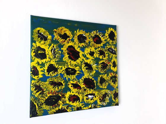 Blooming sunflowers 4