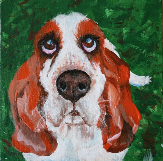 Dreamy dog / Original Painting