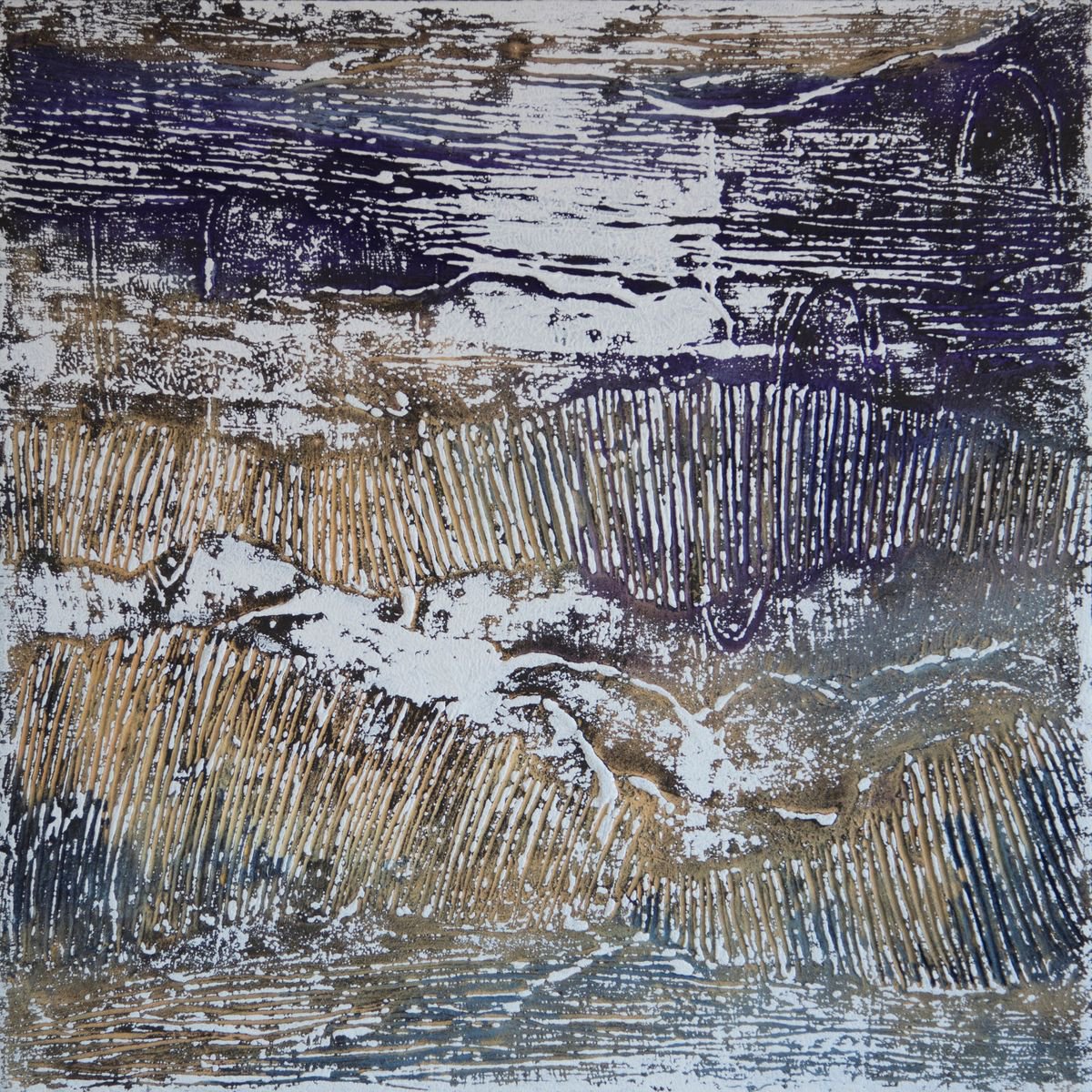 Abstract Acrylic Painting By Rokas Berziunas, 35 X 35", No. 372 (90X90), Original Artwork