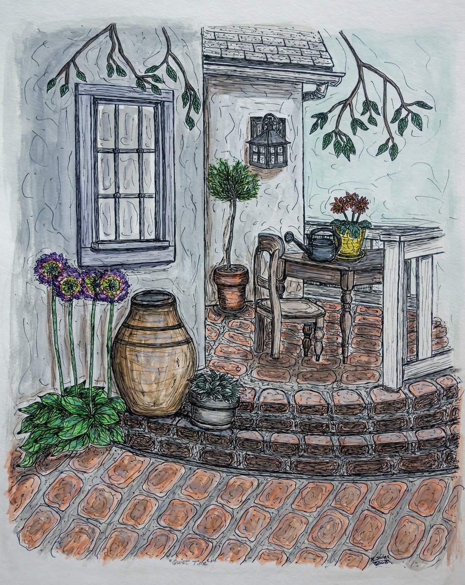 Watercolour , Quiet Time By Kim Jones Miller, 12 X 16, Artwork For Sale On Artfinder