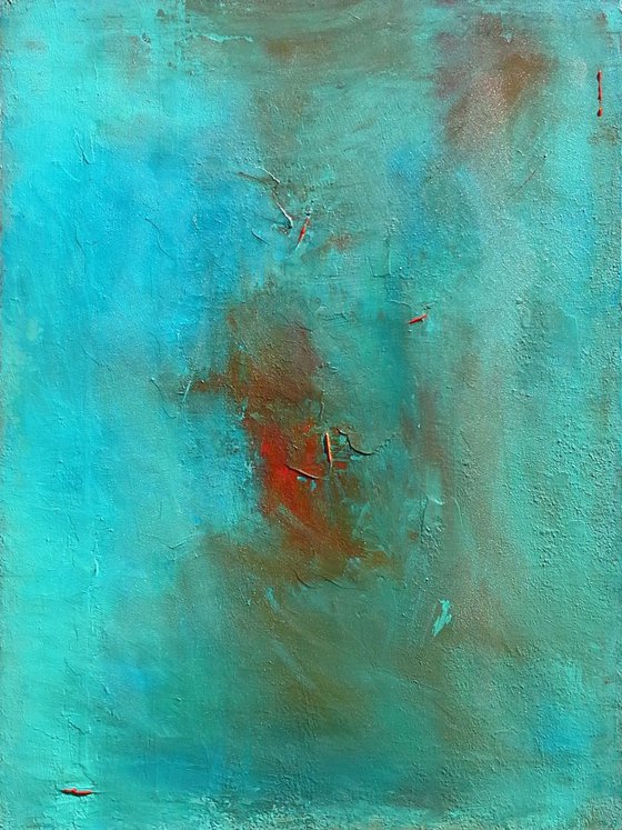 Teal Green Blue Abstract