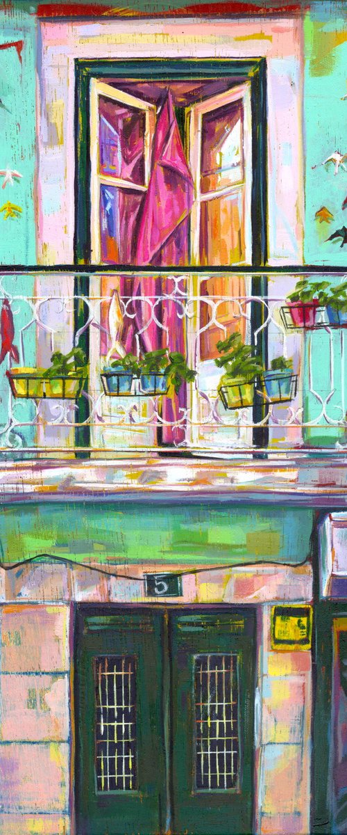 Lisbon balcony by Paul Ward