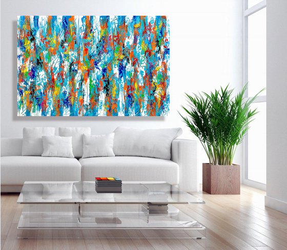 COMMISSIONED ARTWORK FOR M N-K- Emotion & Energy of Color #7 - TEXTURED ABSTRACT ART –  READY TO HANG!