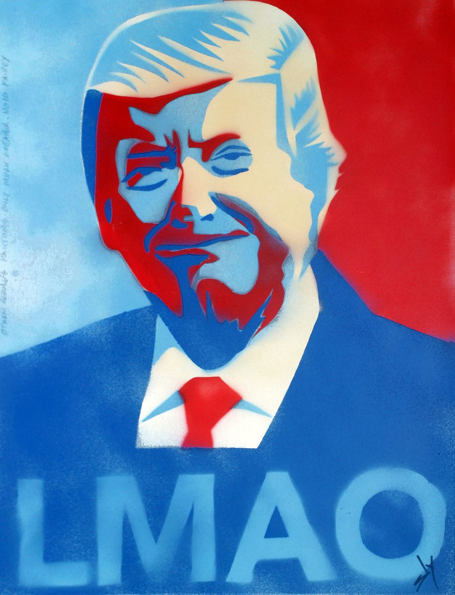 Geometric Portrait Oil Painting By Juan Sly, 23 X 30", 16 Fairey (On Paper), Original Artwork