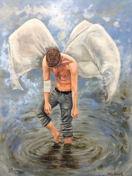 Angel in a lake