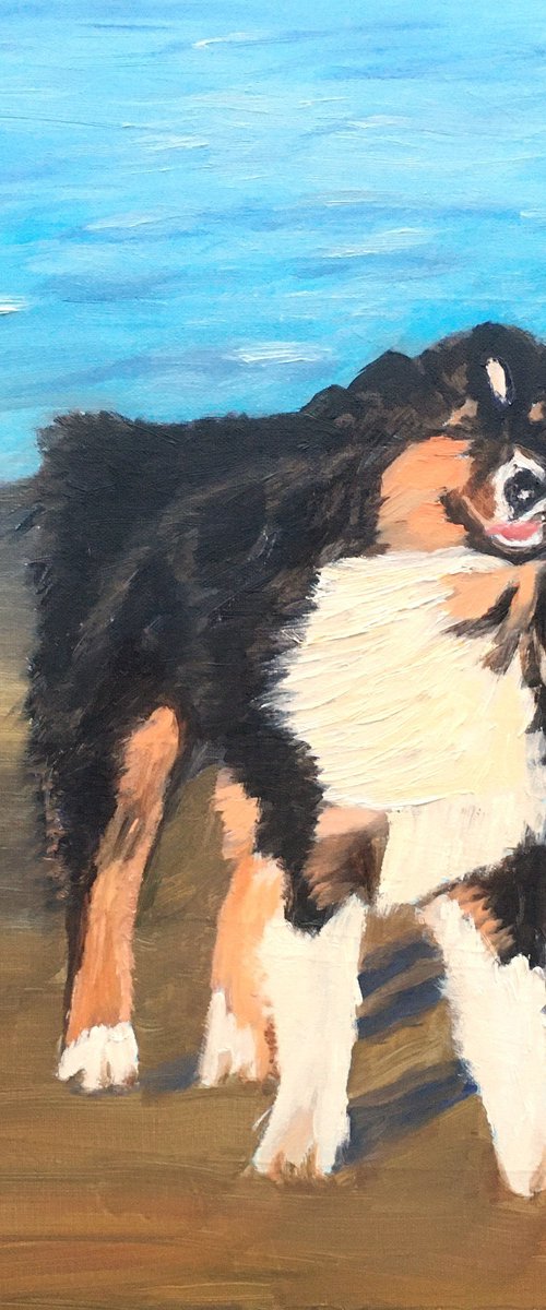 Windy day dog by Elena Sokolova