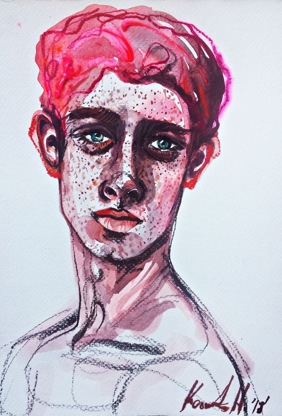 Boy with freckles