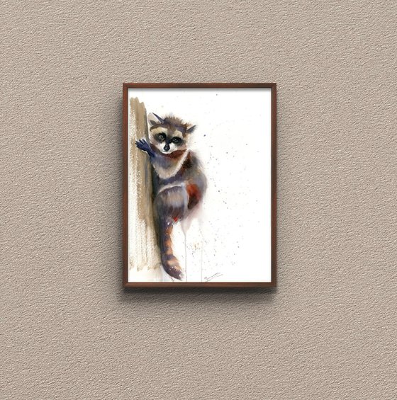 Raccoon on the tree