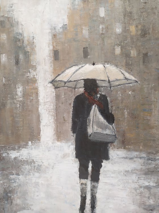 A girl and an umbrella