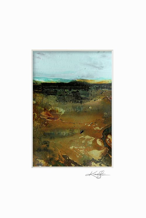 Mystical Land 406 - Small Textural Landscape painting by Kathy Morton Stanion by Kathy Morton Stanion