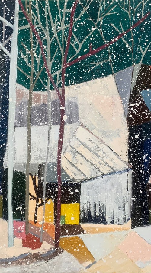 The Coziest Cabin In The Heaviest Snow by Steven Page Prewitt