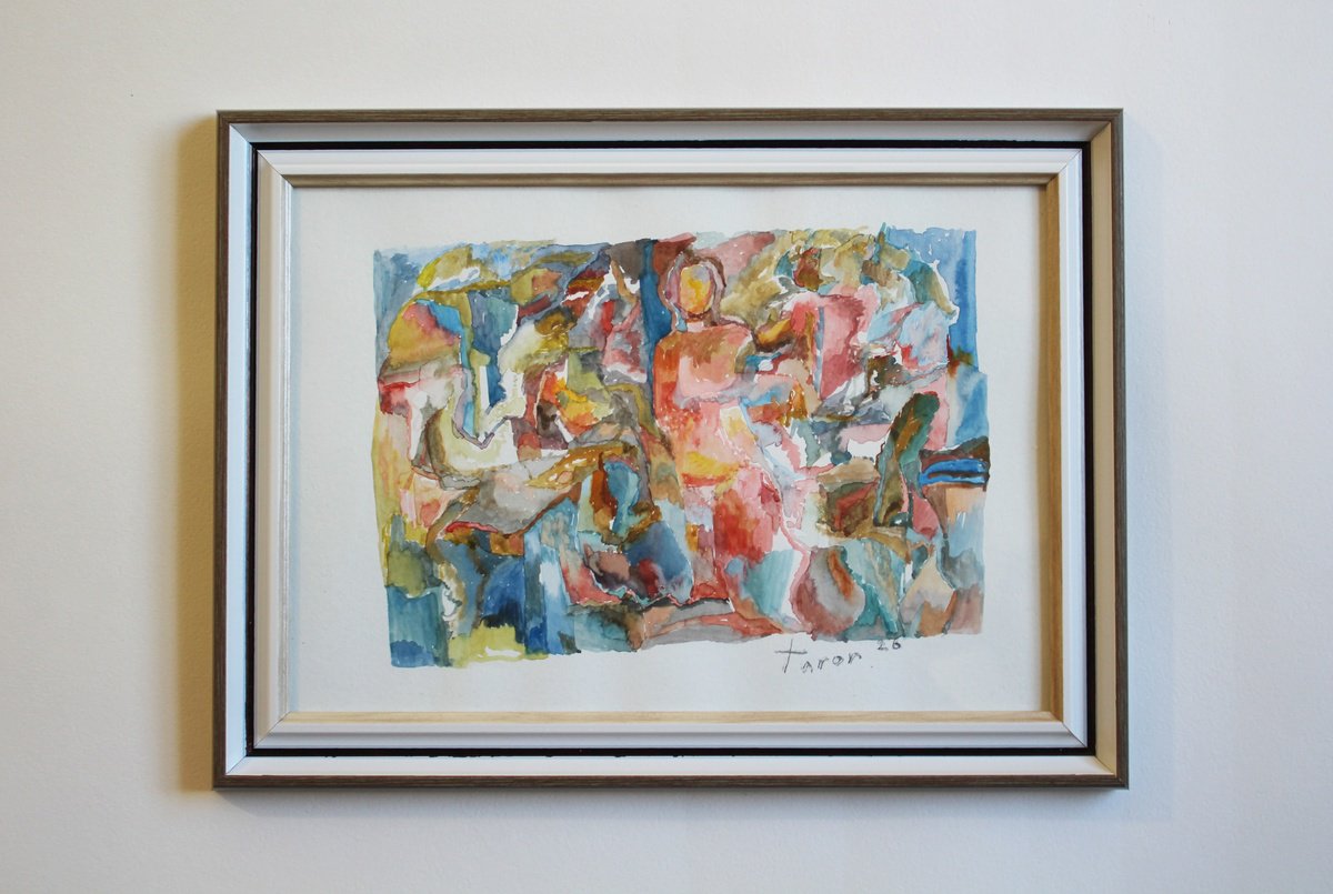 Abstract Watercolour , Hospitality By Taron Khachatryan, 13 X 9, Artwork For Sale On Artfinder