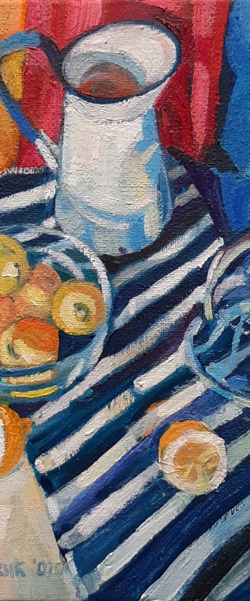 Still life with drapery 2 by Maja Đokić Mihajlović