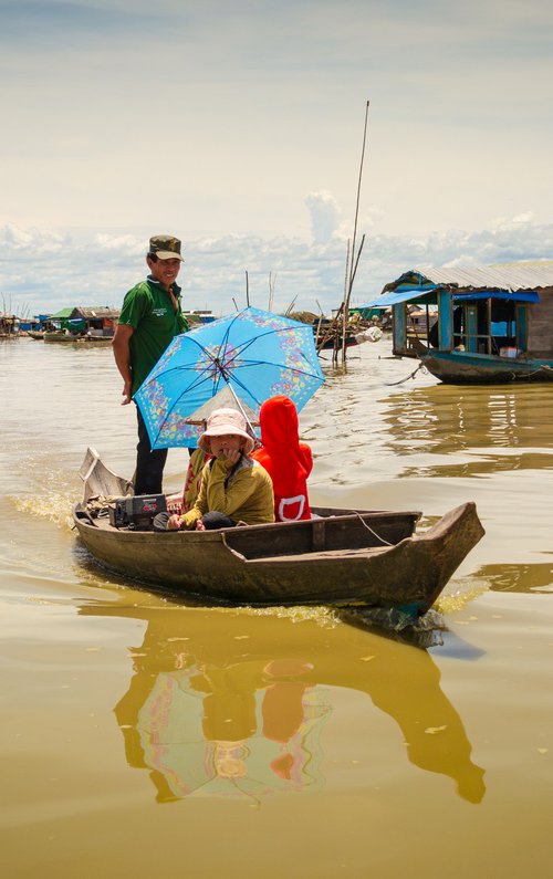The Floating Villages of Tonlé Sap Lake III - Signed Limited Edition by Serge Horta