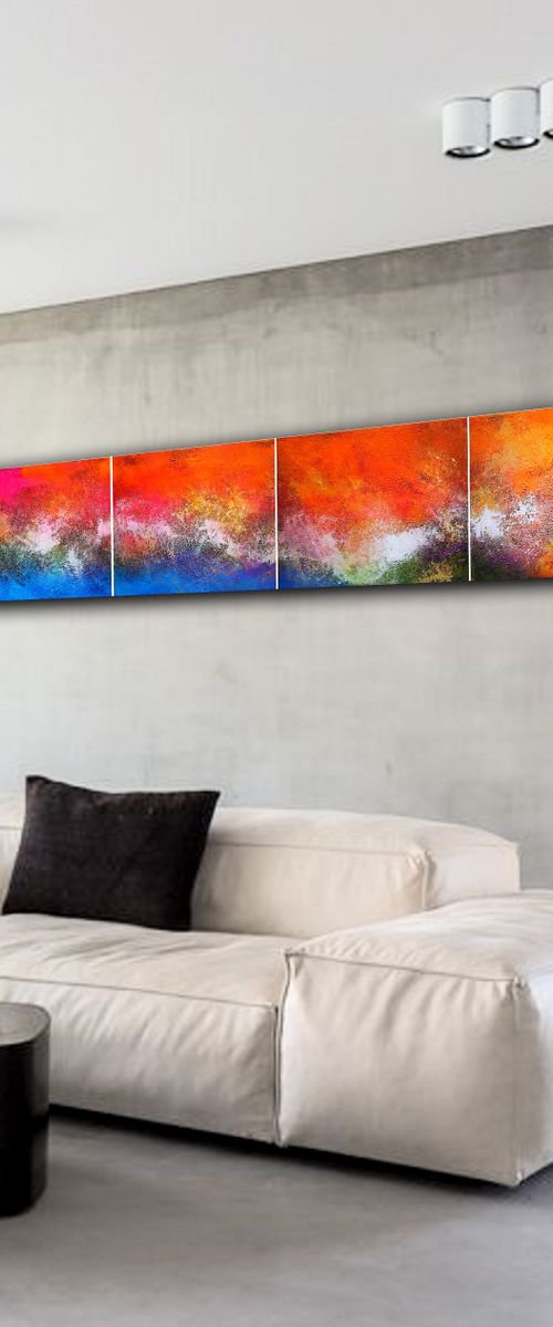 300x50cm. / Abstract Painting / © 2019 Alex Senchenko. / Quietness by Alex Senchenko