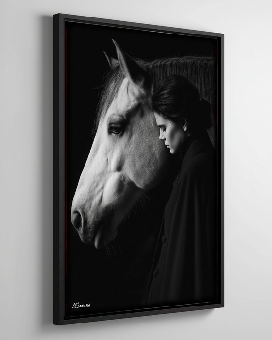 Lady and horse B0805B