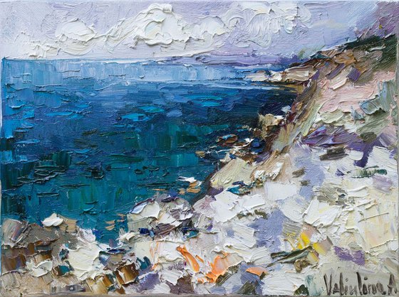Rocky shore #3 Original oil seascape painting
