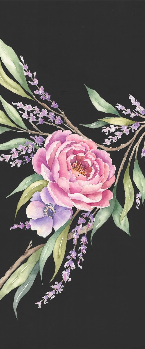 Peony Plumage — Taking Flight by Oksana Abdukadyrova