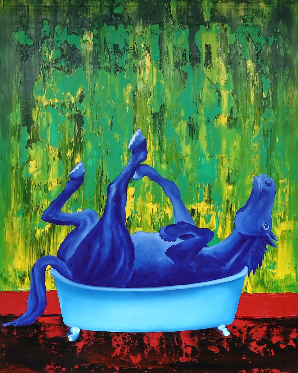 Blue Horse by Dominic-Petru Virtosu