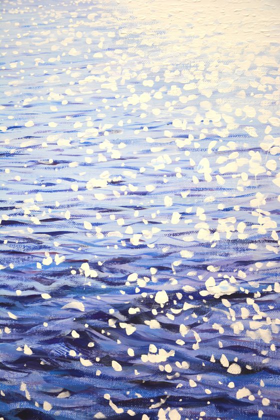 Dancing glare on the water.