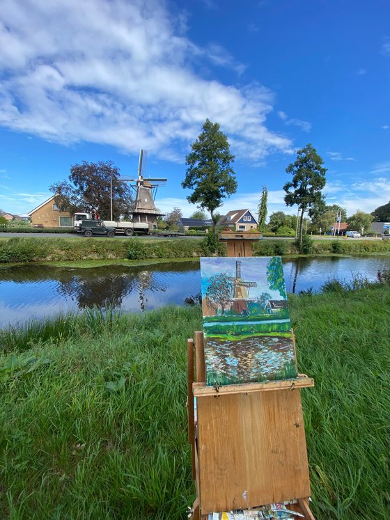 Dutch Windmill. Plein Air