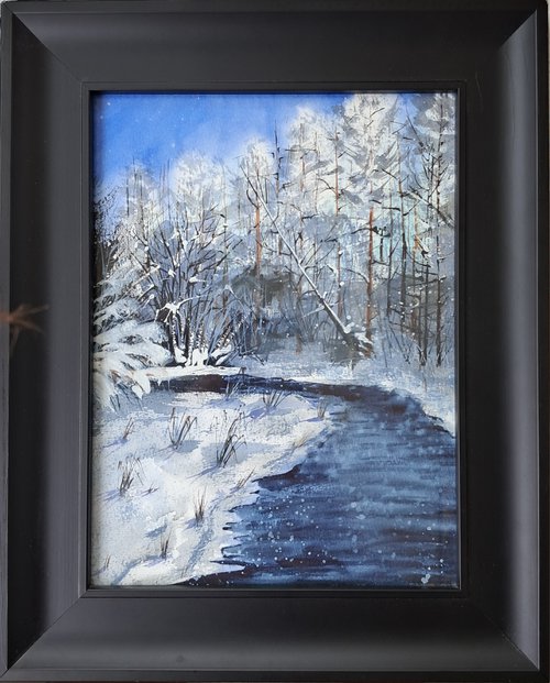 Snowy in mountians by Yuliia Sharapova