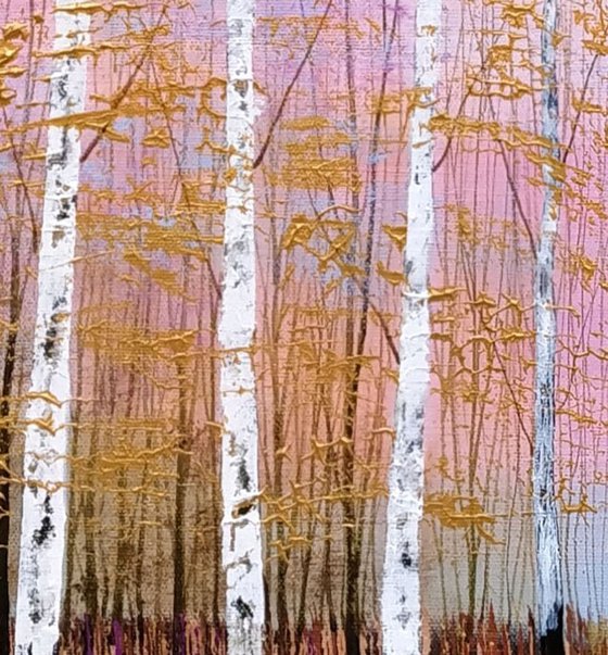 Gold and Rose Forest Light
