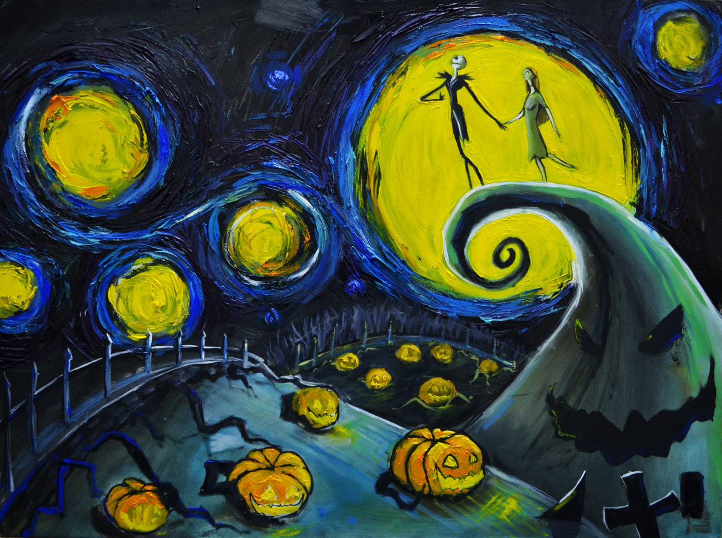 Nightmare Before Christmas Oil Painting Artfinder
