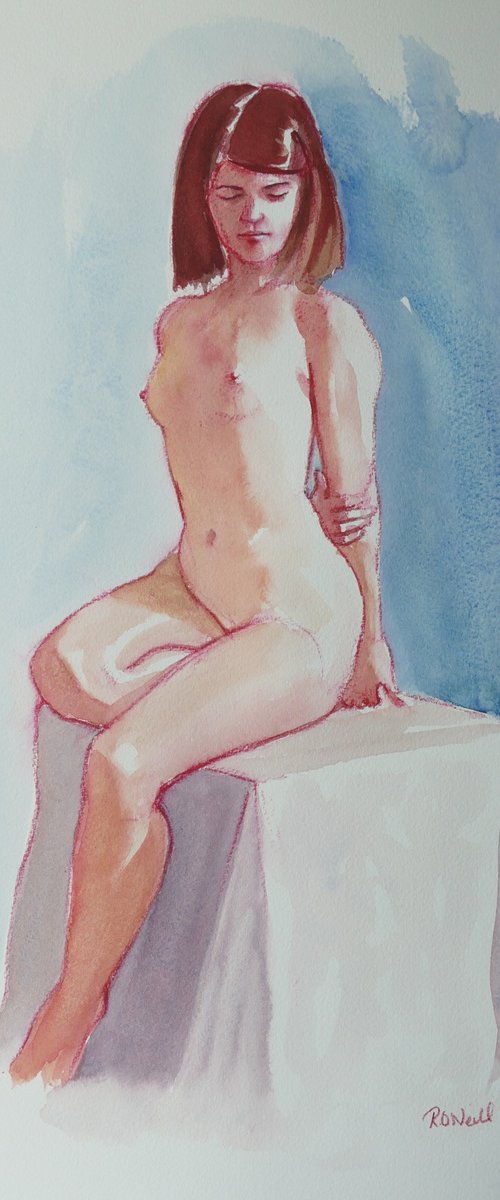 Seated female nude by Rory O’Neill