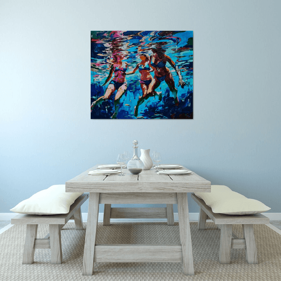 Under the clear water