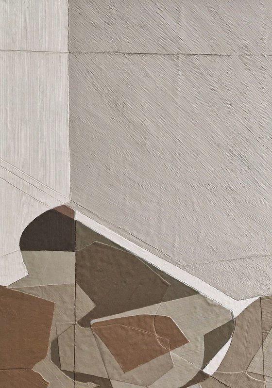 "Bella 3" Geometric brown beige art