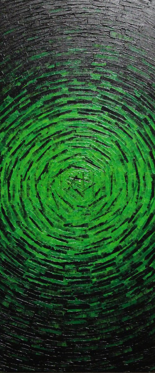 Fragmented green burst by Jonathan Pradillon
