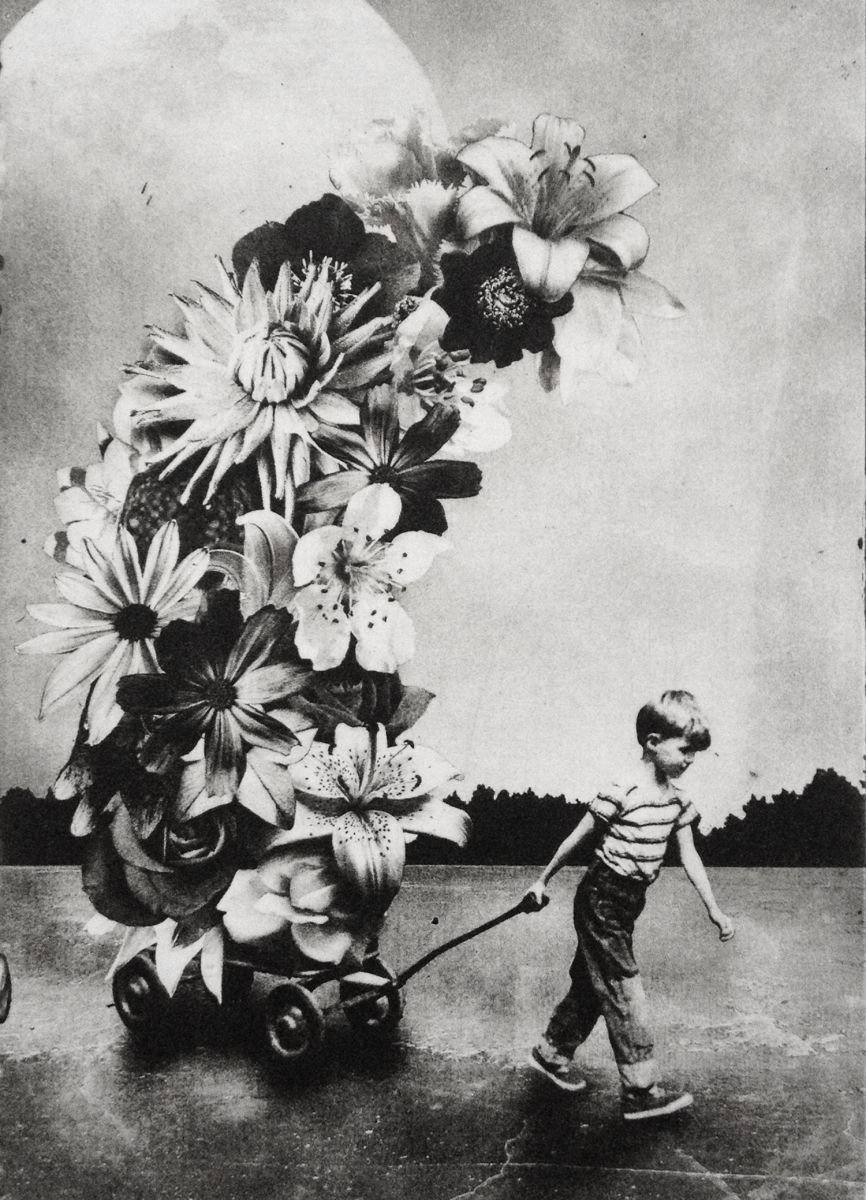 Portrait Etchings & Engravings By Jaco Putker, 8 X 11, The Boy And The Flowers, Original Artwork