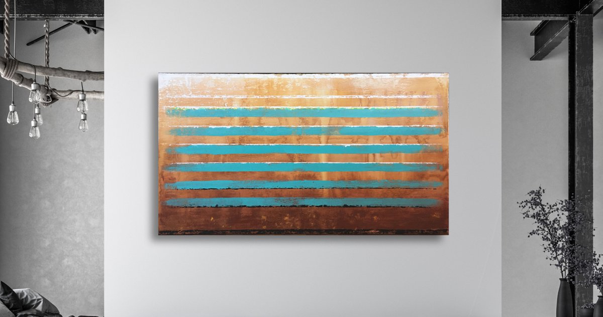 Stripes. 45 X 24 in. by CM