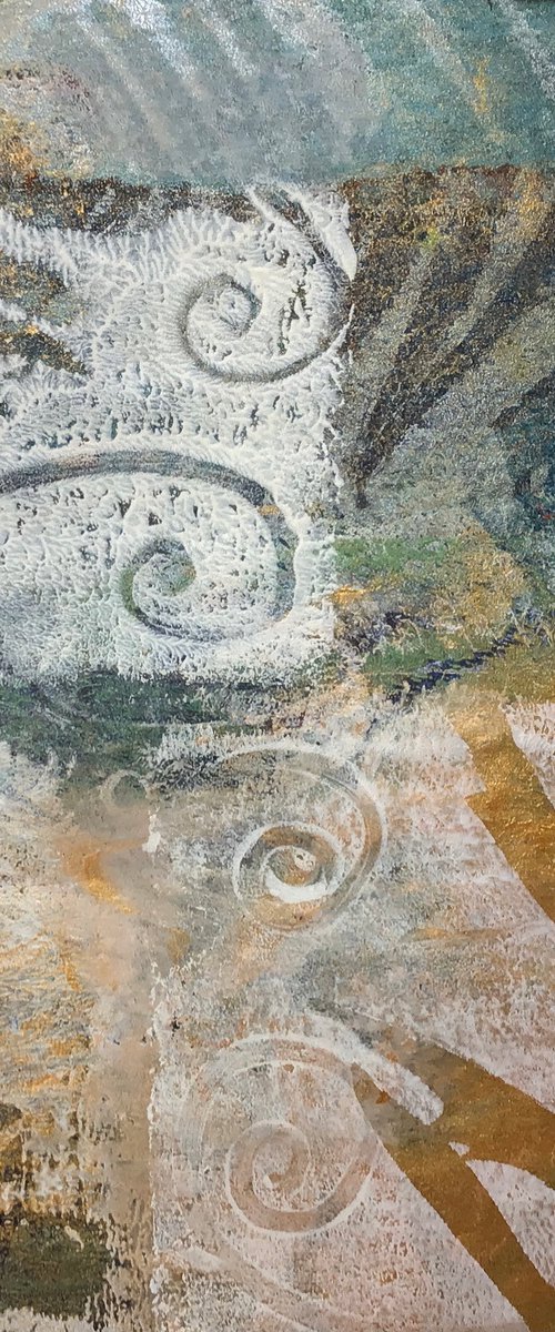 Abstract Leaves II by Maxine Anne  Martin