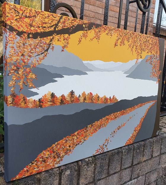 Golden leaves above Ullswater, The Lake District