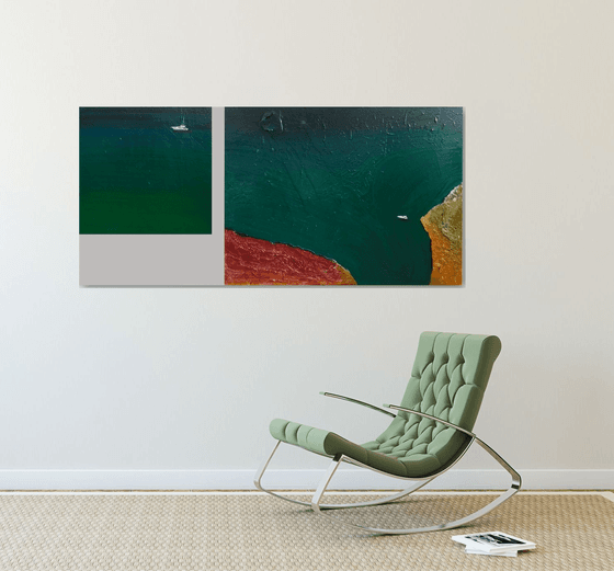 "The sea" diptych