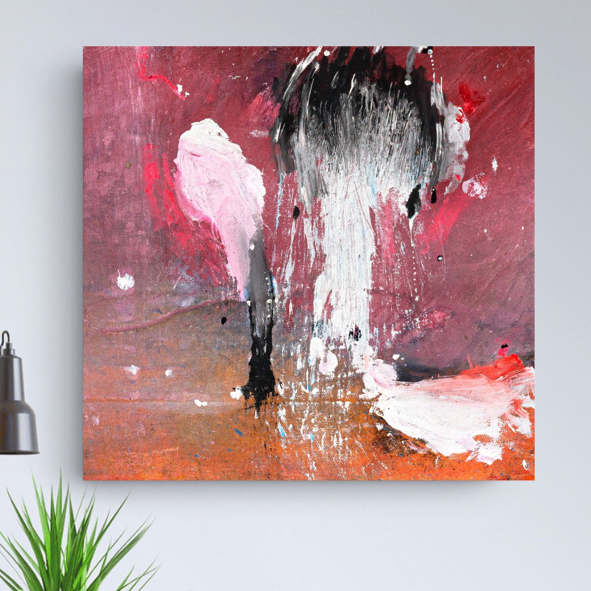 Organic Abstract Acrylic Painting By Adriano Ribeiro, 12 X 12, Loop Inn, Original Artwork