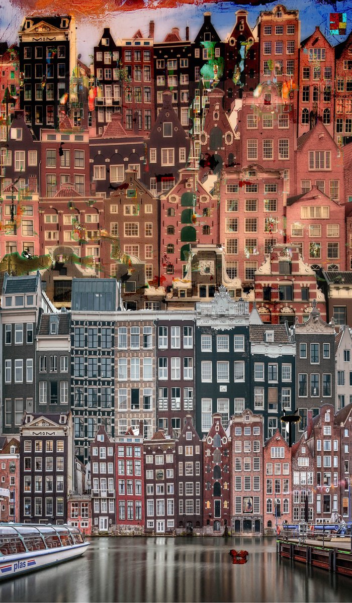 Impressionistic Cityscapes Photograph By Geert Lemmers Fpa, 30 X 39, Old Dutch Opus 1635, Original Artwork