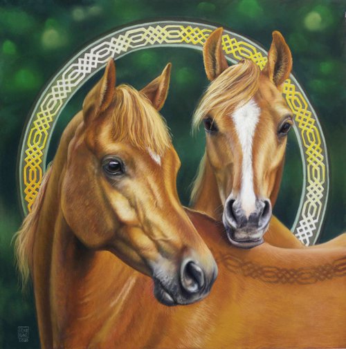 Mystery For Two Arabian horses by Ekaterina Styazhkina