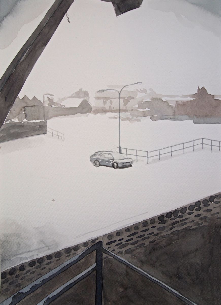 Car in the Snow by Kitty Cooper