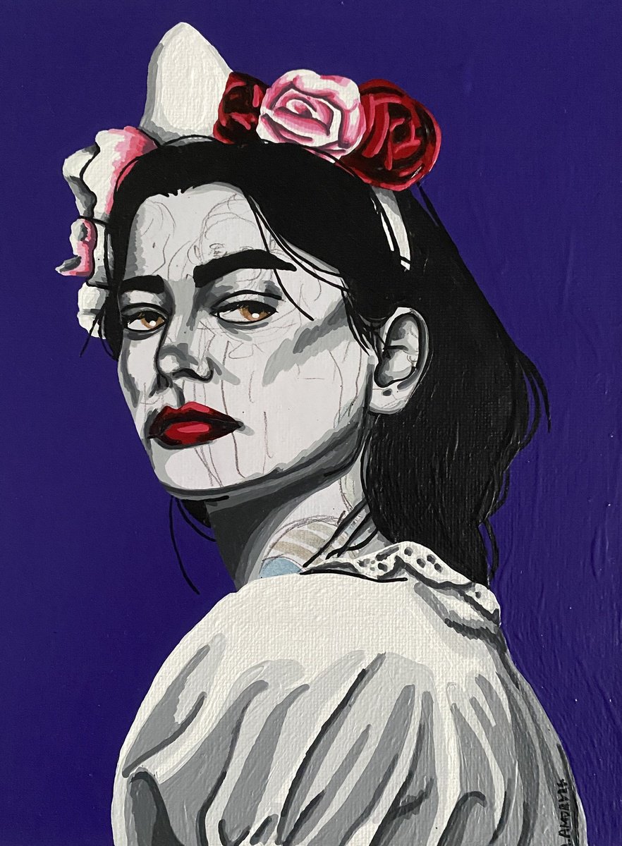 Portrait Collage By Annabelle Amory, 7 X 9, Meredith, Original Artwork